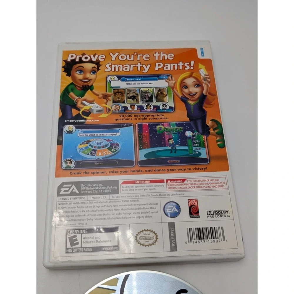 Smarty Pants (Nintendo Wii, 2007) CIB‎ Complete Family Trivia Night